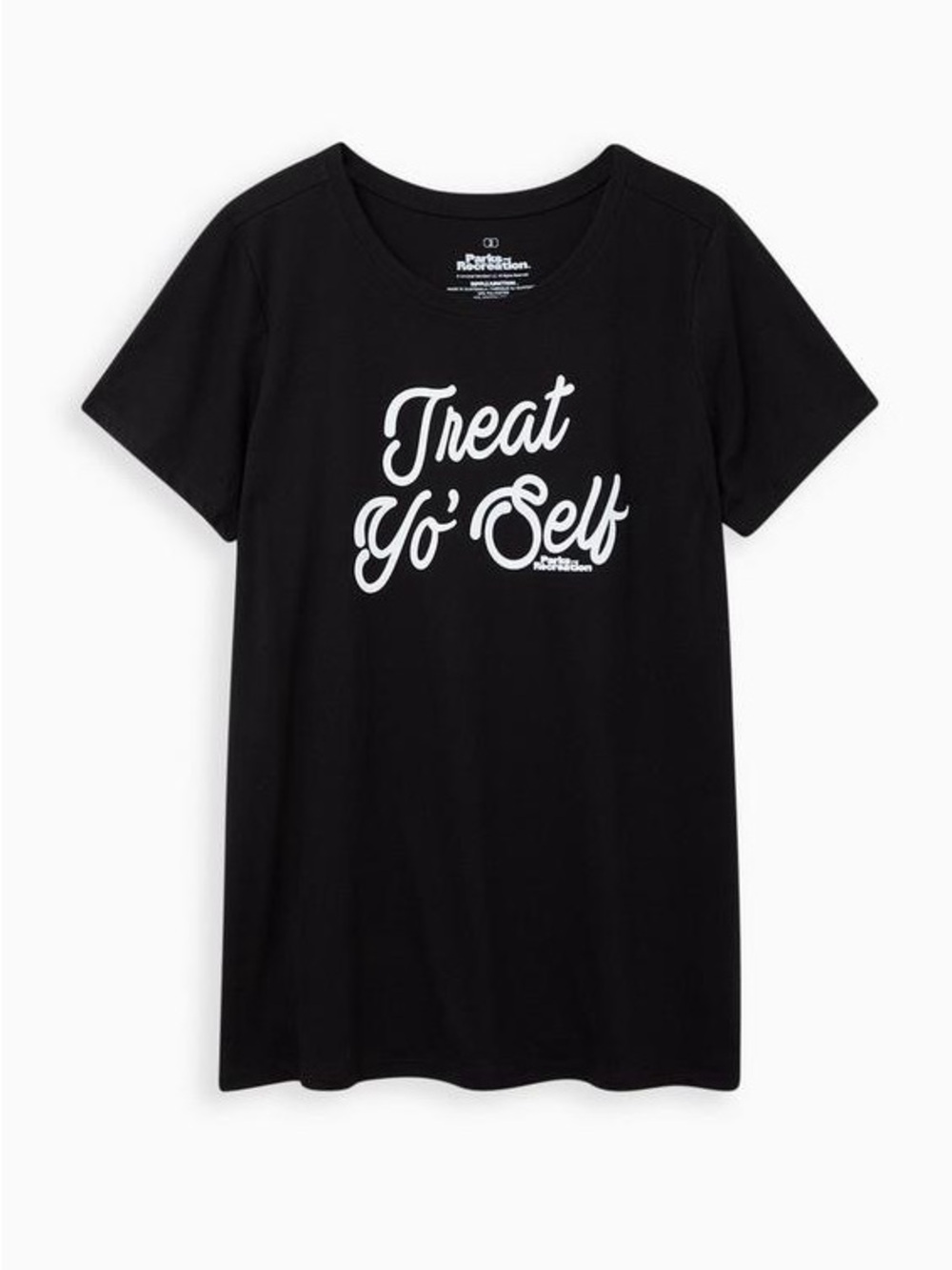 Torrid Parks & Recreation classic fit “Treat Yo’ Self” tee, EUC